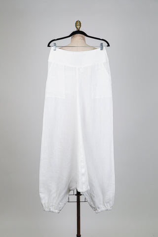 White linen harem pants (S+L)