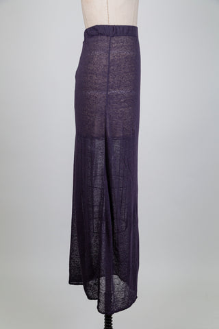 Jupe / Robe bustier en lin violet diaphane (S à L)