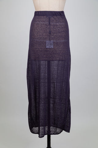 Jupe / Robe bustier en lin violet diaphane (S à L)