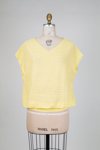 Débardeur en maille jaune citron (TU)