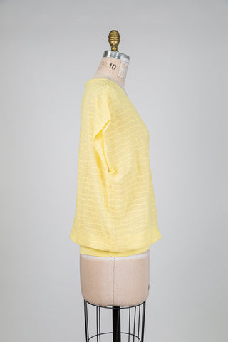 Débardeur en maille jaune citron (TU)
