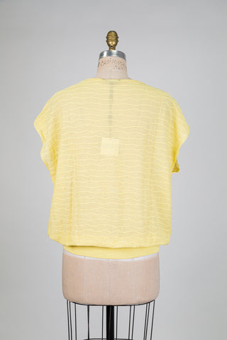 Débardeur en maille jaune citron (TU)