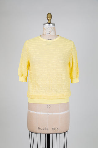 Lemon Yellow Knitted Sweater (OS)