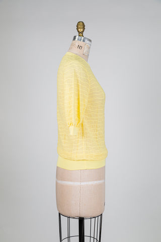 Lemon Yellow Knitted Sweater (OS)