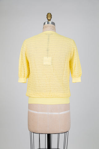 Lemon Yellow Knitted Sweater (OS)