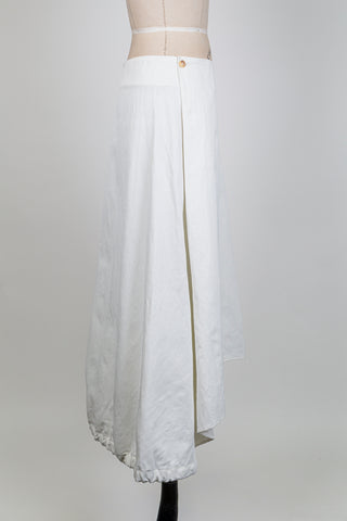 Jupe blanche à ourlet modulable (L)