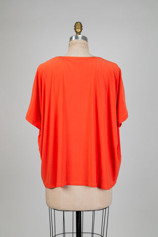 T-shirt fluide tangerine (S+)