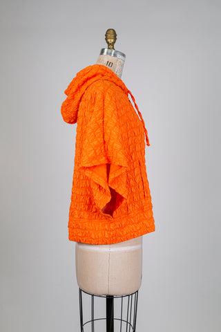 Veste sport orange texturée (S+)