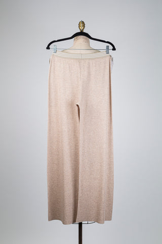 Pantalon jogger beige contrasté (6)