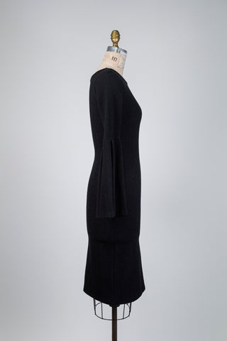 Robe noire à manches évasées (XS+S)