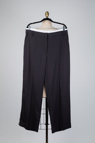 Pantalon tailleur noir à double ceinture (12)