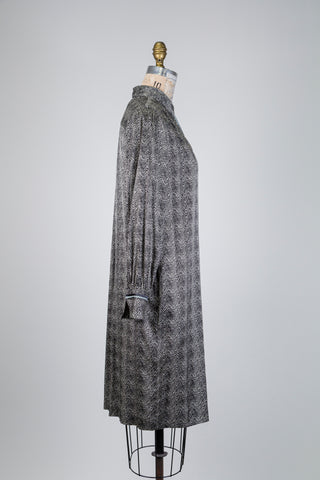 Black satin chevron tunic dress (6)