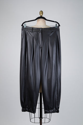 Pantalon ballon en faux cuir noir (10/12)