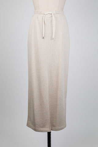 Jupe confort en molleton beige scintillant (M)