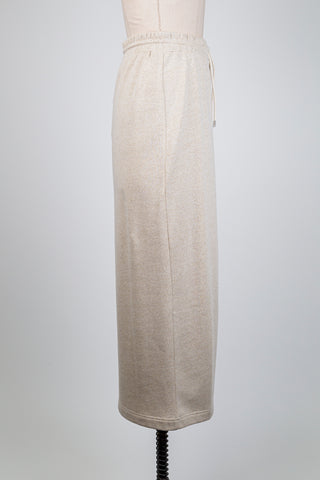Jupe confort en molleton beige scintillant (M)