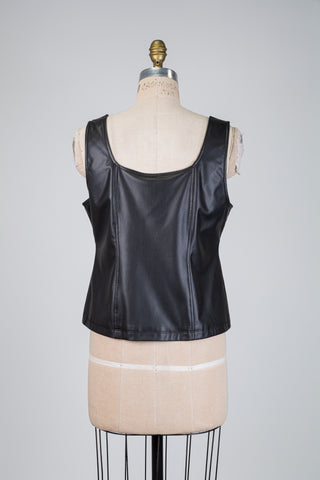 Haut en faux cuir noir (14/16)