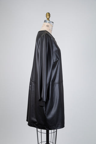 Black faux leather zip dress (US 14/16)