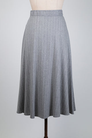 Grey A-line skirt with luminous details (6)