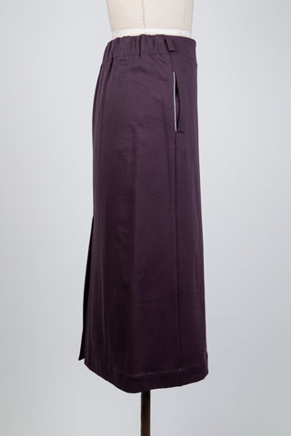 Jupe crayon confort aubergine (6)