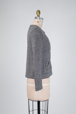 Veste en tweed gris façon Chanel (6)