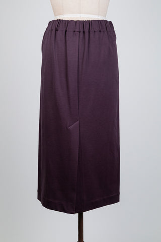 Jupe crayon confort aubergine (6)