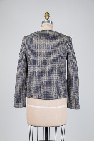 Veste en tweed gris façon Chanel (6)