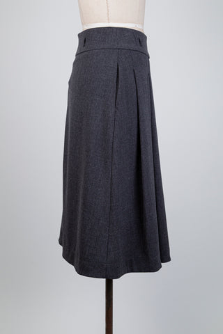 Slate grey pleated skirt (6)