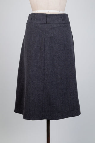 Slate grey pleated skirt (6)