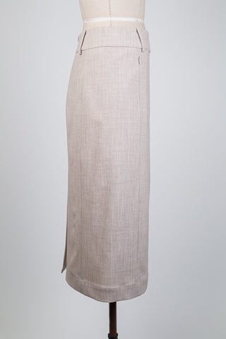 Beige marl pencil skirt (6)