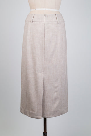 Beige marl pencil skirt (6)