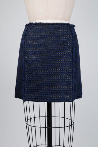 Navy tweed skirt (6)