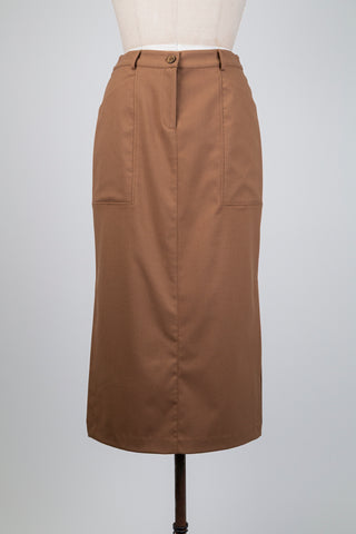 Camel slit pencil skirt (6)