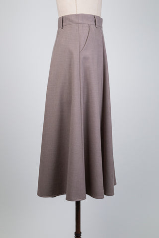 Light taupe A-line skirt (6)