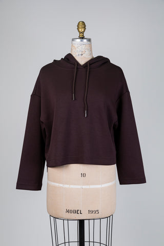 Chandail confort brun cacao à capuchon (4+10)