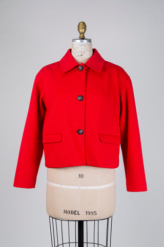 Vermilion red short jacket (8)