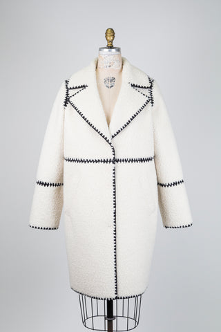 Cream and black faux shearling coat (8)