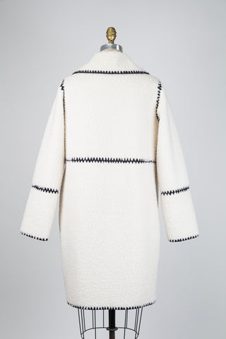 Cream and black faux shearling coat (8)