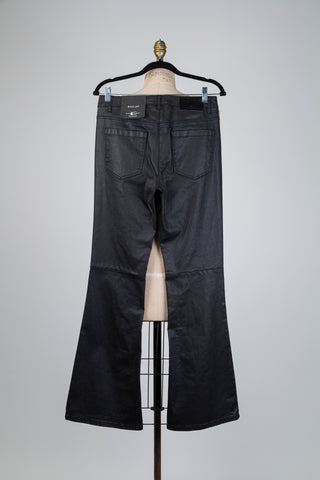 Black leather-look denim pants (4 to 12)
