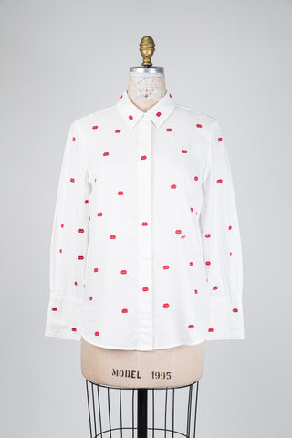 Chemisier blanc à broderies bisous (4)