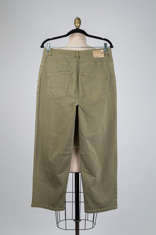 Pantalon ballon en denim vert (4-6-10)