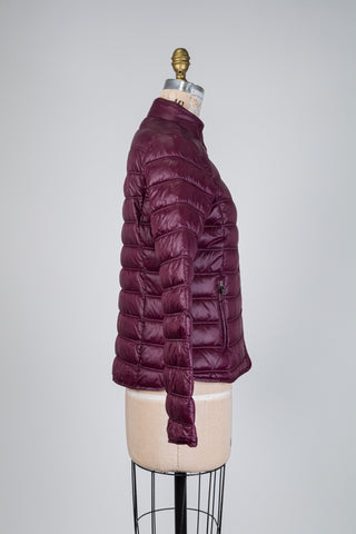 Burgundy quilted puffer jacket (8)