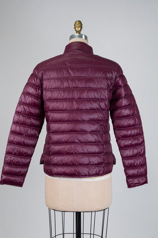 Burgundy quilted puffer jacket (8)