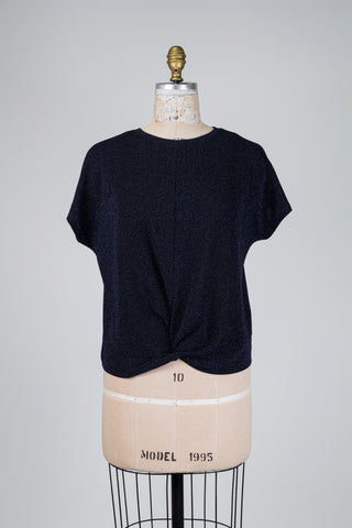 T-shirt scintillant marine (4-6-10)