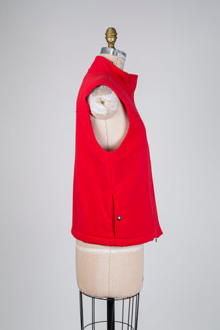 Veste sans manches rouge vermillon (S-L-XL)