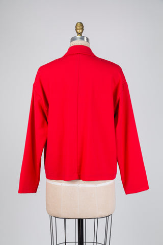 Vermilion red cargo pocket jacket (S-L-XL)