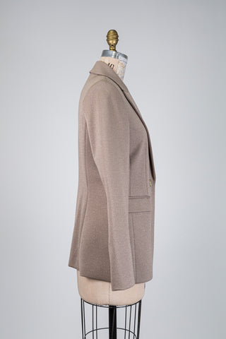 Blazer en ponte taupe scintillant (8)