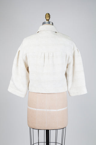 Cropped cream tweed jacket (8)