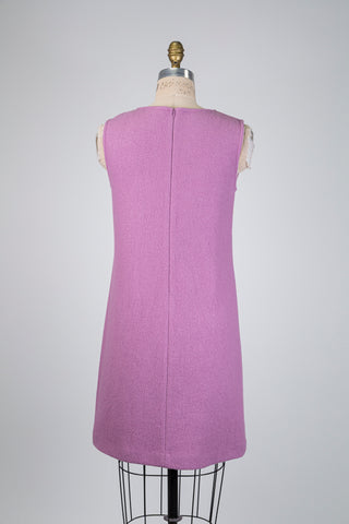 Robe lilas en laine mérinos ultra douce (6)