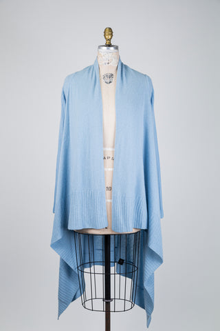 Blue draped back cardigan (S)