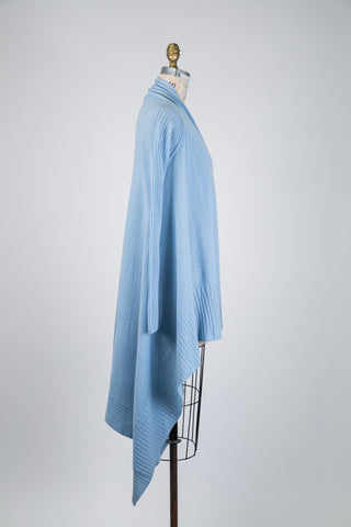 Blue draped back cardigan (S)